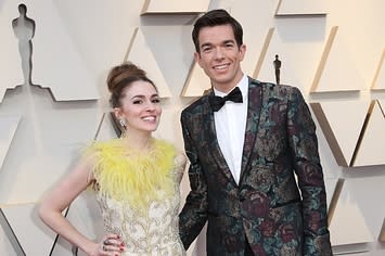 Anna Marie Tendler and John Mulaney at the 2019 Oscars