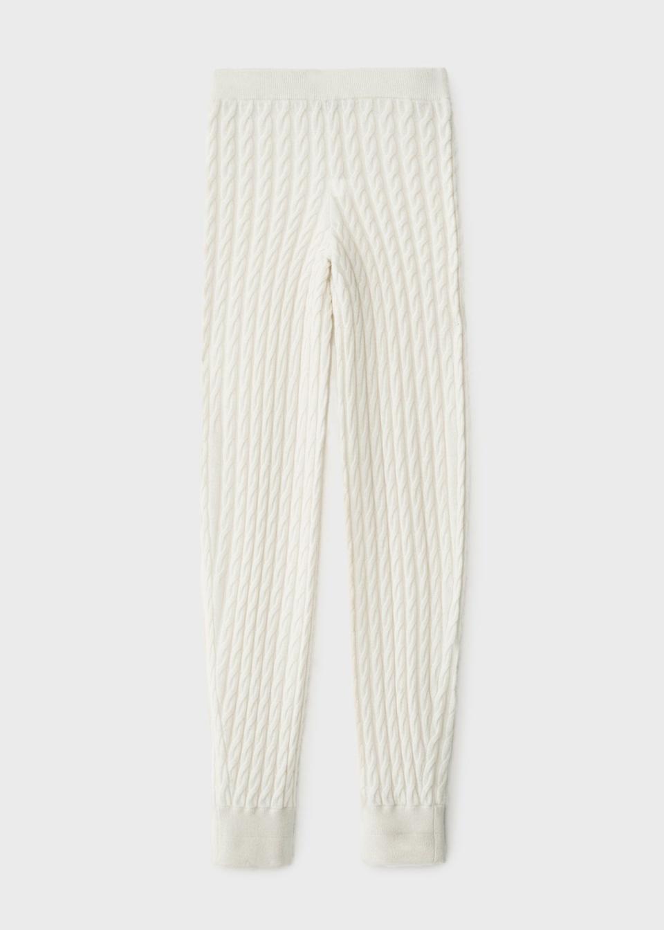 Cashmere Cable Knit Slacks