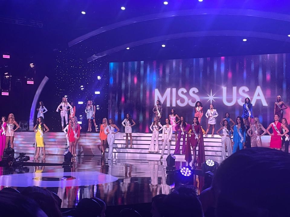 Miss USA contestants during commercial break