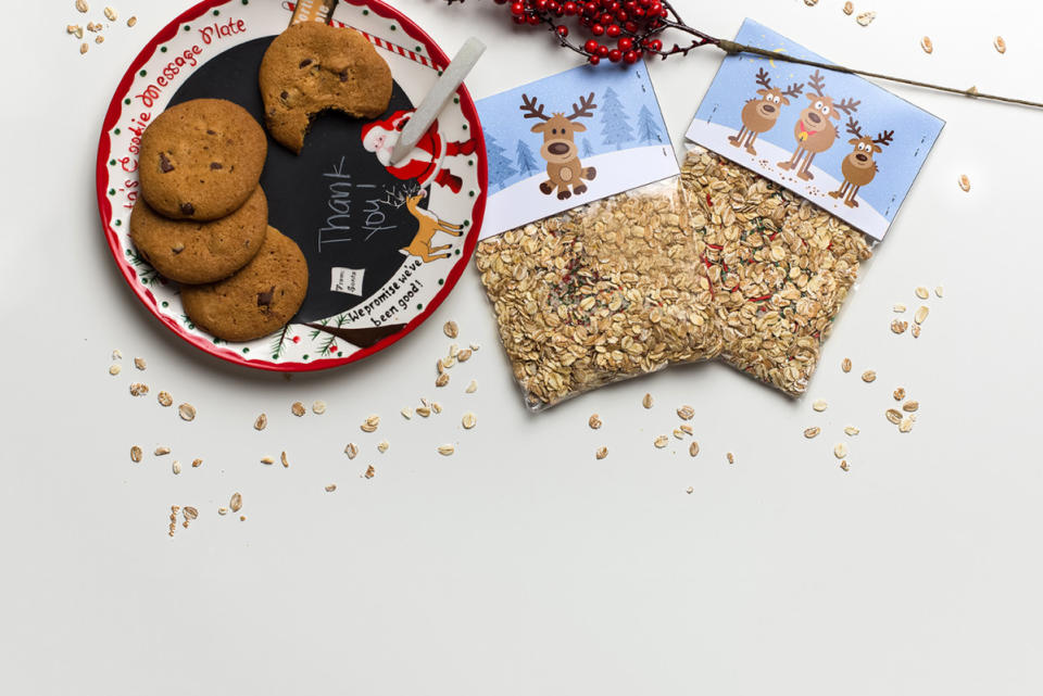 <p>Personal Creations</p><p>Your kids will be so happy once you tell them they’re going to make a snack for Santa’s reindeer. Find out what ingredients you’ll need at <em><a href="https://www.personalcreations.com/blog/reindeer-food-recipe-and-crafts?ref=pcrorganicgglunkwn&prid=pcseogglunkwn&ref=pcrorganicgglunkwn&prid=pcseogglunkwn" rel="nofollow noopener" target="_blank" data-ylk="slk:Personal Creations;elm:context_link;itc:0;sec:content-canvas" class="link ">Personal Creations</a></em> and then leave it out on Christmas Eve.</p><p><strong>Related: <a href="https://www.yahoo.com/lifestyle/complex-history-christmas-181751965.html" data-ylk="slk:All About the Most Wonderful Time of the Year, We're Covering the History of the Christmas;elm:context_link;itc:0;sec:content-canvas;outcm:mb_qualified_link;_E:mb_qualified_link;ct:story;" class="link  yahoo-link">All About the Most Wonderful Time of the Year, We're Covering the History of the Christmas</a></strong></p>