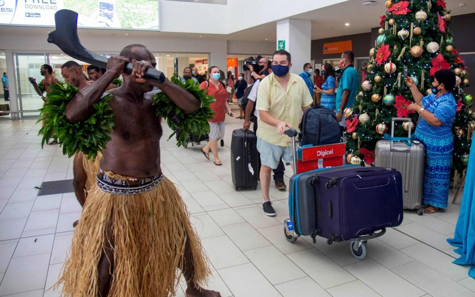 fiji arrivals - &#xa0;LEON LORD/AFP