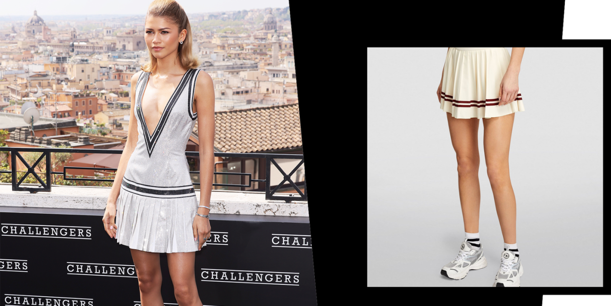 zendaya poses for challengers press, inspiring tenniscore trend