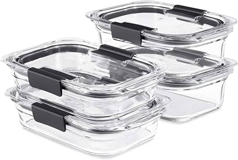 Rubbermaid 8-Piece Brilliance Glass Food Storage Containers with Lids