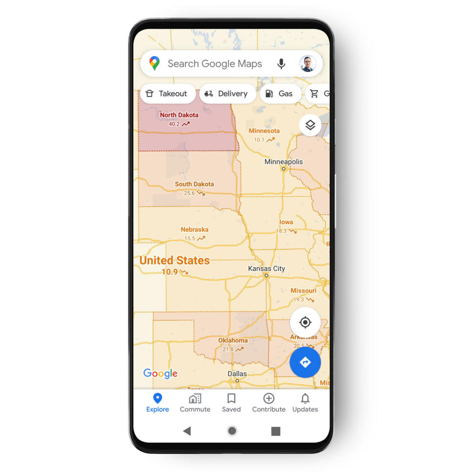Google maps covid