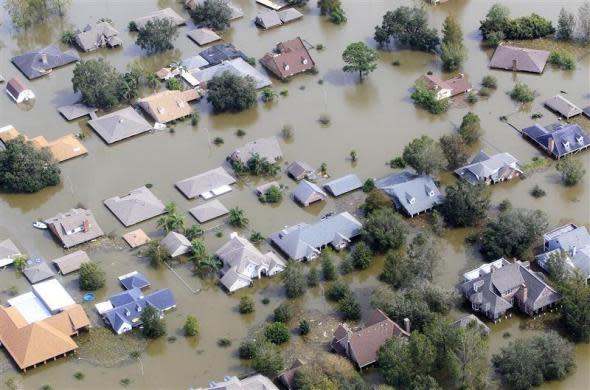 Aerial views of Isaac's destruction