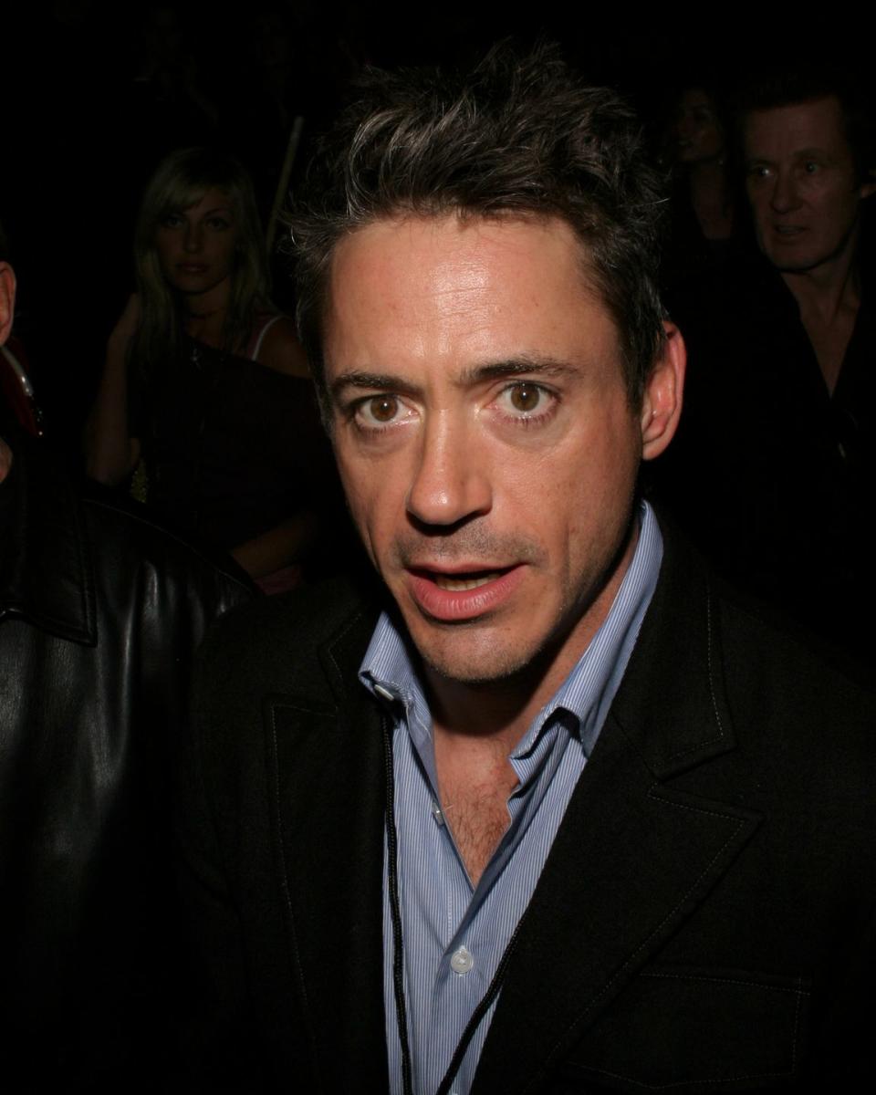 <p>Though he often wears tinted glasses or sunglasses that make it difficult to tell, Downey’s mesmerizing gaze is heightened by his partial heterochromia, showing chocolate-brown flecks in each eye.</p>