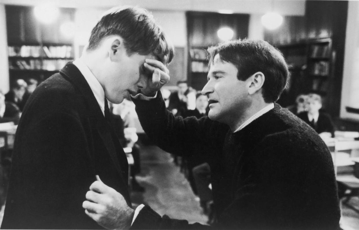 Ethan Hawke, left, and Robin Williams in 1989's coming-of-age classic "Dead Poets Society."