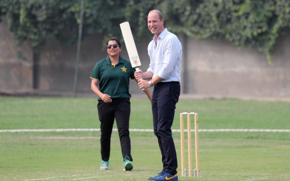 The Duke of Cambridge at the National Cricket Academy in Pakistan - Chris Jackson Collection