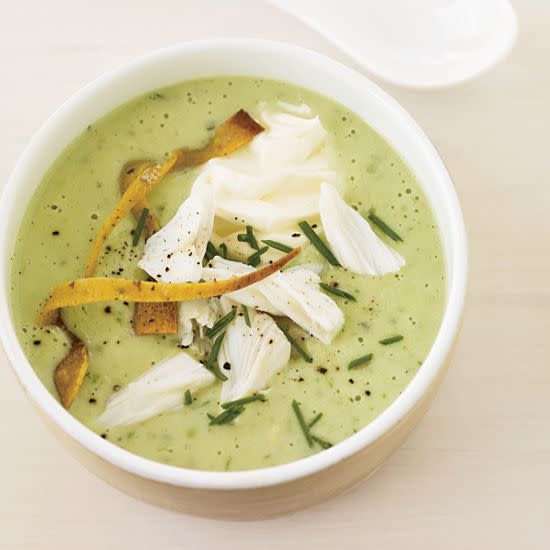 Chilled Avocado Soup with Crab