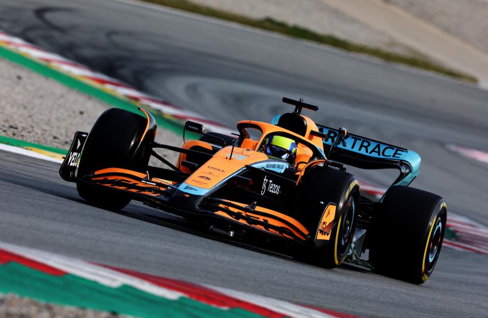 The MCL36 has looked quick in Barcelona. (Getty Images)