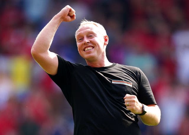 Nottingham Forest manager Steve Cooper celebrates