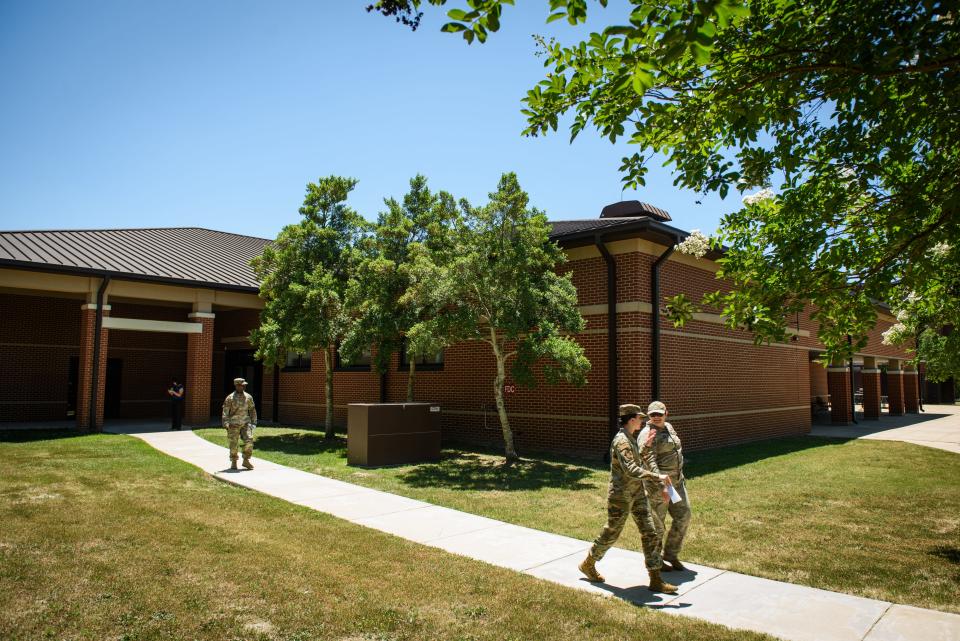 Pope Army Airfield dedicated the Airman’s Center building in honor of Senior Airman Ashton Lynn Marie Goodman, who served at Pope Air Force Base from 2006 until her death in 2009 while deployed to Afghanistan.