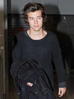 Harry Styles Hits the Gym in Striped Blue Pants & Vans – Footwear News