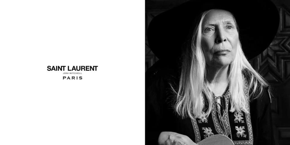 Saint Laurent spring 2015 campaign, starring Joni Mitchell.