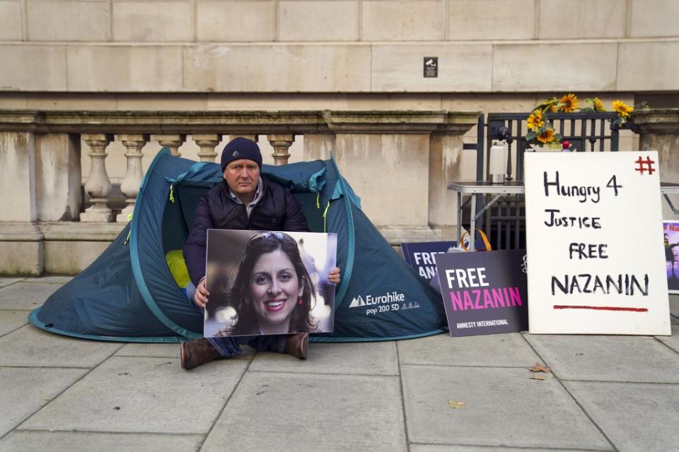 Richard Ratcliffe outside the Foreign Office on October 25 (Steve Parsons/PA) (PA Wire)