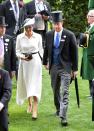 <p>Harry and Meghan attended <a href="https://www.townandcountrymag.com/society/tradition/g21613757/royal-ascot-2018-opening-day-photos/" rel="nofollow noopener" target="_blank" data-ylk="slk:opening day of the Royal Ascot.;elm:context_link;itc:0;sec:content-canvas" class="link ">opening day of the Royal Ascot.</a></p>