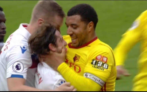 Deeney clashes with Joe Allen - Credit: DIGITAL/EROTEME.CO.UK