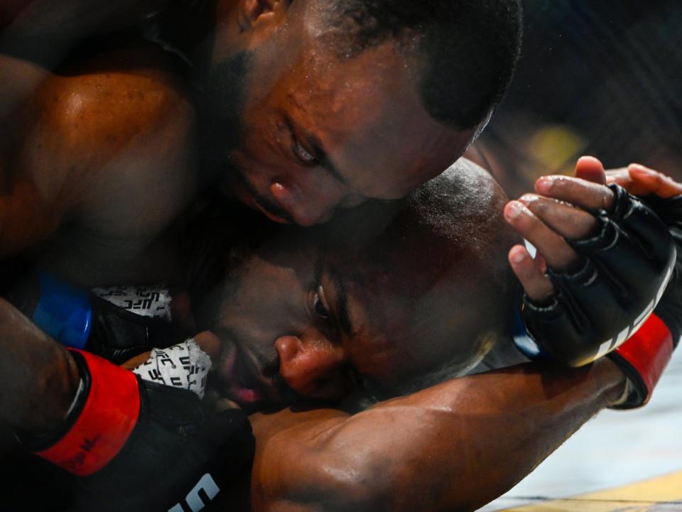 In their last fight, Leon Edwards became the first fighter to take down Kamaru Usman in the UFC (Getty Images)