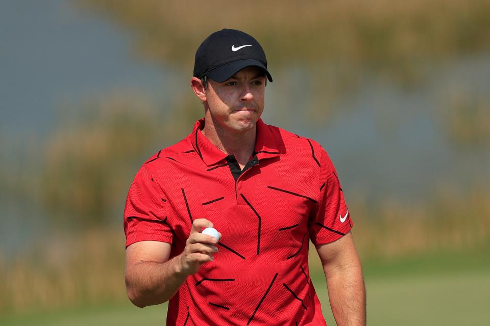 <p>Tiger tribute: Rory McIlroy was among the golfers to show their support for Woods</p> (Getty Images)