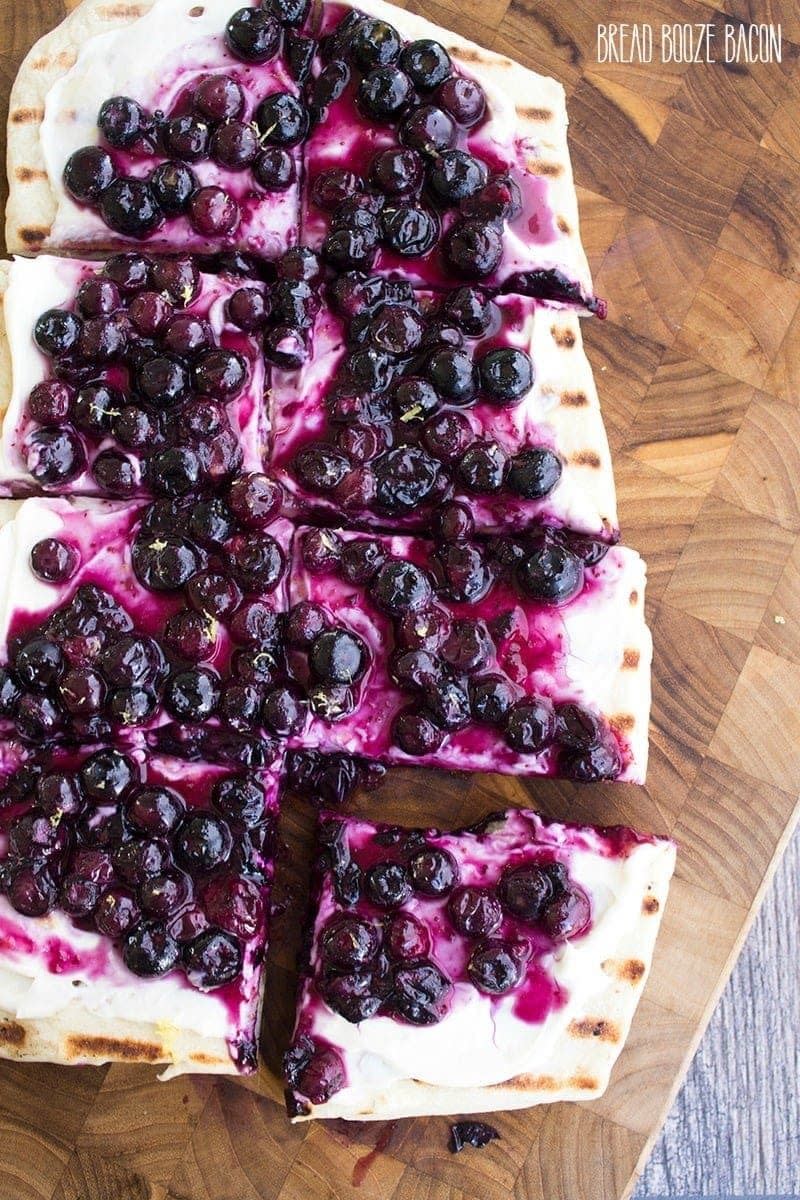 campfire desserts grilled blueberry dessert pizza