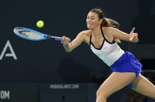 'Fire and motivation': Maria Sharapova returns the ball to Ajla Tomljanovic of Australia