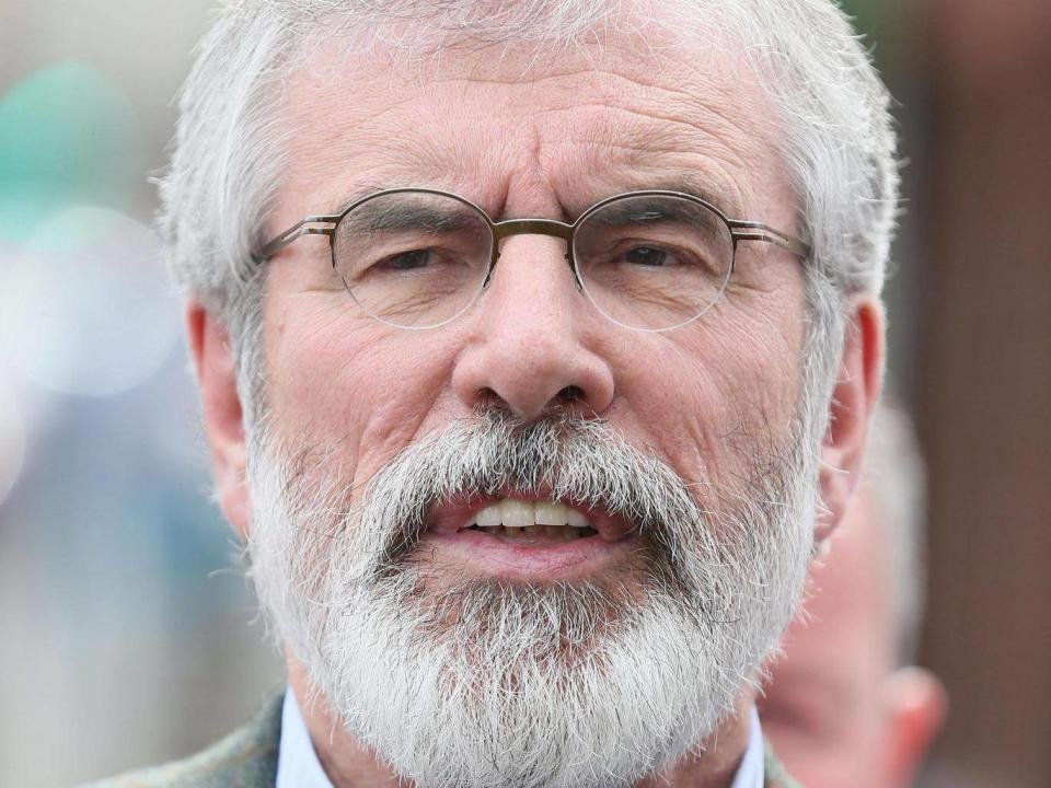 Sinn Fein’s President, Gerry Adams, announced his retirement in November (PA)