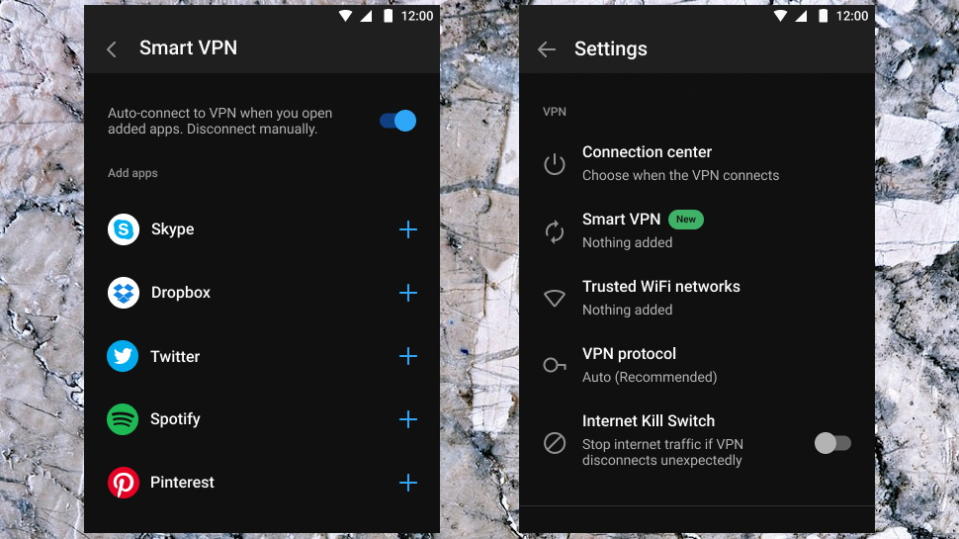 Hotspot Shield Android App Settings