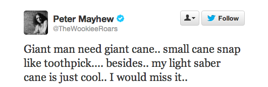 Peter Mayhew Twitter