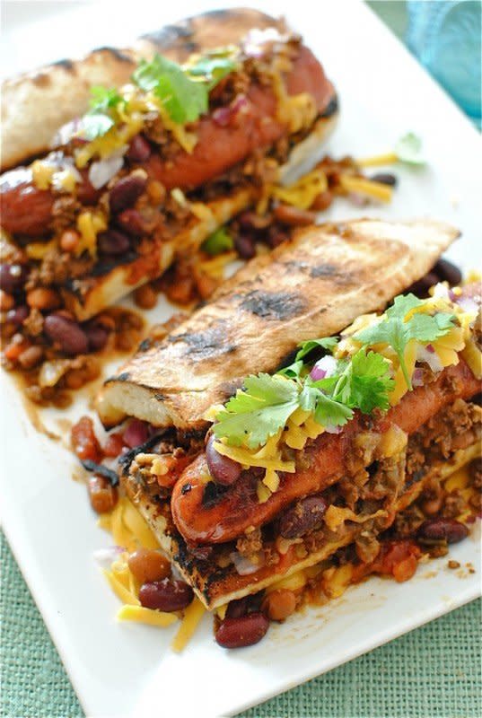 <strong>Get the <a href="http://bevcooks.com/2012/01/gourmet-chili-dogs/" target="_blank">Chili Dog recipe</a> by Bev Cooks</strong>