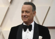 Il due volte Premio Oscar Tom Hanks è uno dei più grandi sostenitori di Joe Biden, avendo finanziato la sua campagna elettorale fin dalle primarie del Partito Democratico. (Photo by Richard Shotwell/Invision/AP)