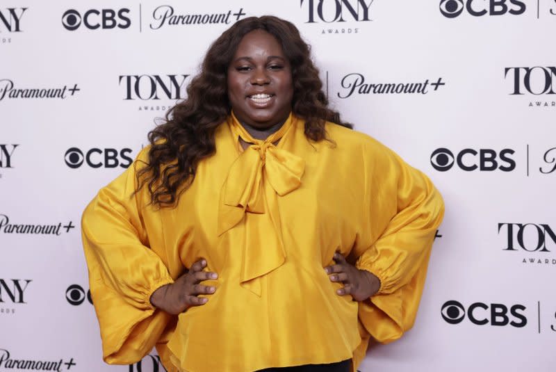 Alex Newell arrives on the red carpet at the Tony Awards Meet The Nominees press event at Sofitel New York at Sofitel New York in 2023 in New York City. File Photo by John Angelillo/UPI