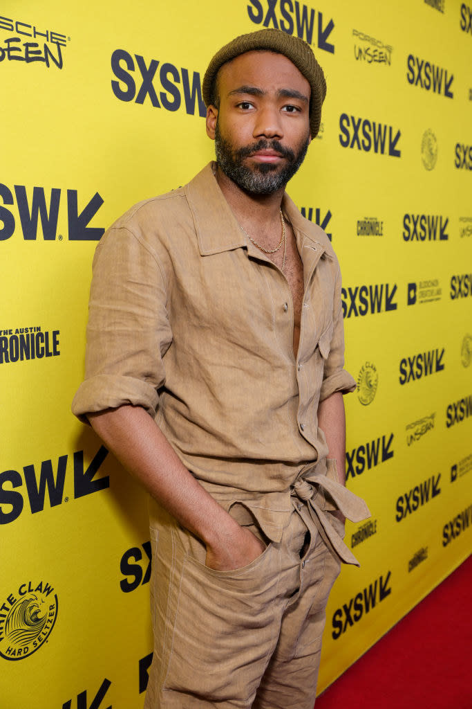 Glover at the premiere for "Atlanta"