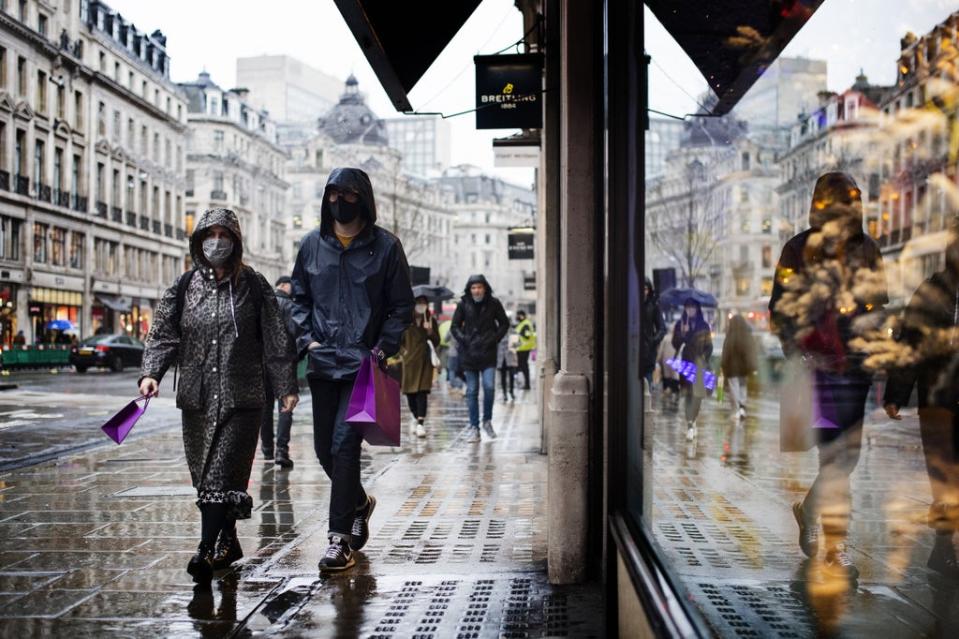 Face masks will be mandatory in shops and public transport in England again from Tuesday (PA)