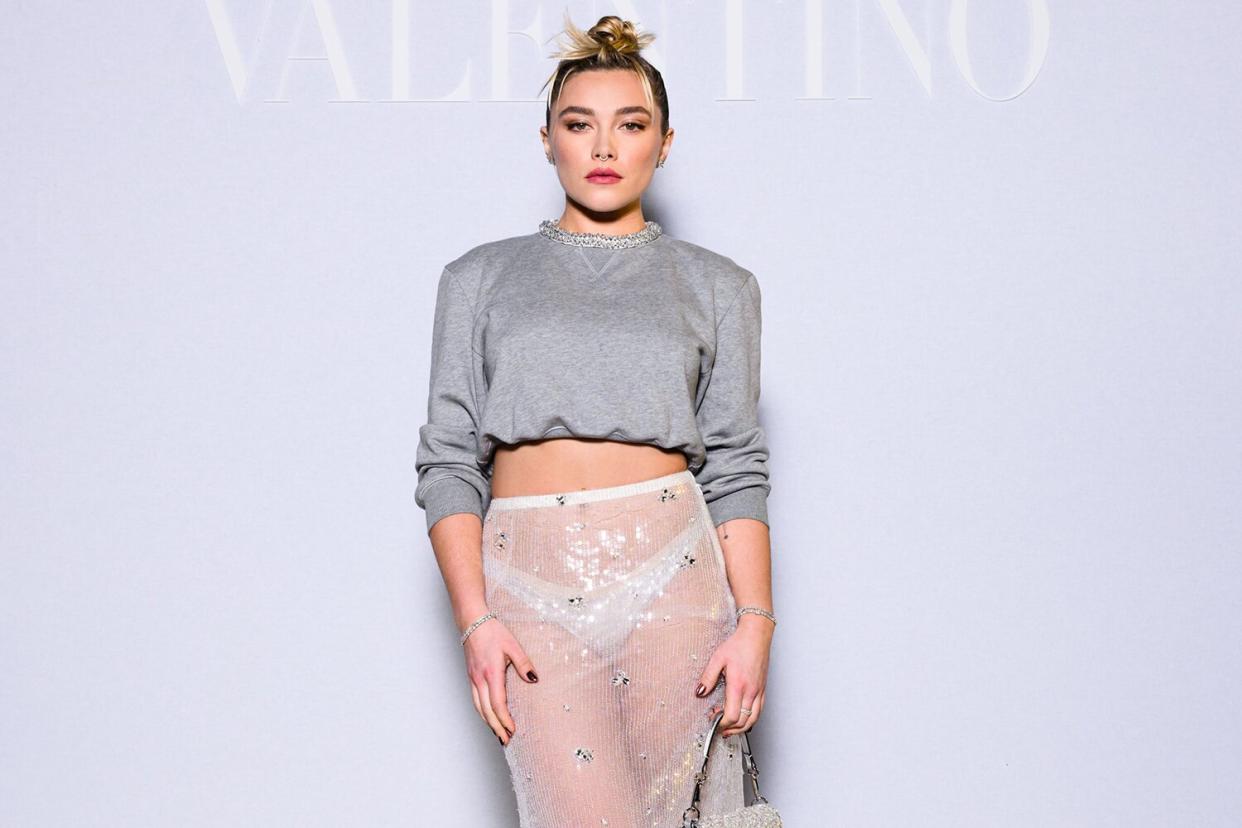 Florence Pugh attends the Valentino Womenswear Fall Winter 2023-2024 show