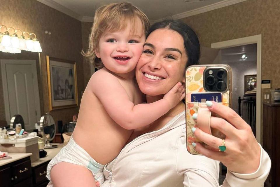 <p>Ashley Iaconetti/Instagram</p> Ashley Iaconetti and son Dawson