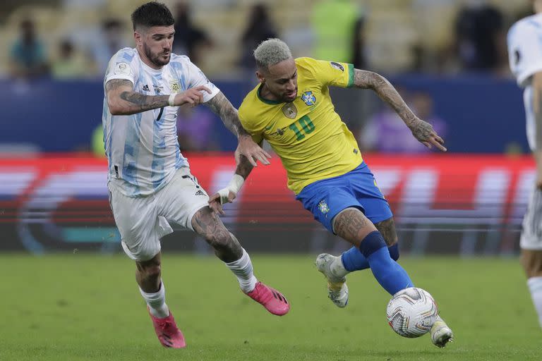 Final de la Copa América Brasil 2021: Rodrigo De Paul, el hombre que persigue a Neymar