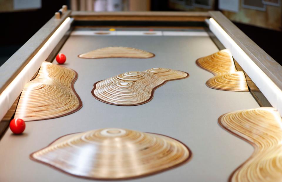 The Discovery Center's new gallery on the life and work of Hermann Jaeger also houses Missouri's first ever TerraBall table.