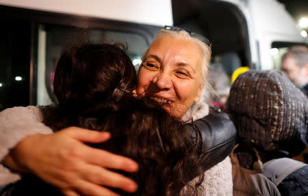 Idil Eser, the director of Amnesty in Turkey reacts after being released the Silivri prison complex near Istanbul, Turkey, October 26, 2017. REUTERS/Osman Orsal