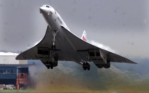 A Concorde takes off from Heathrow Airport  - Credit: Paul Grover