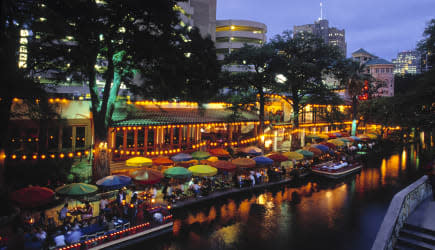 Restaurants on The Riverwalk San Antonio Texas USA