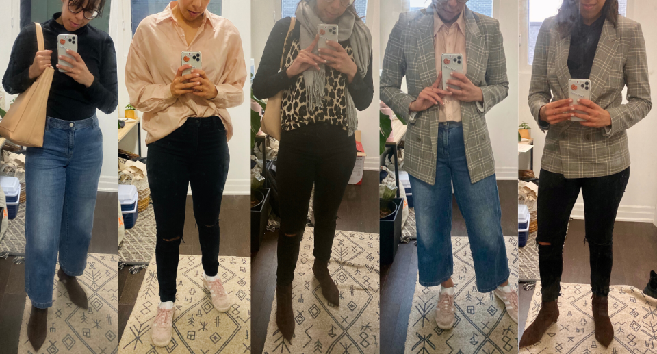 A week of outfits using only ten items.  