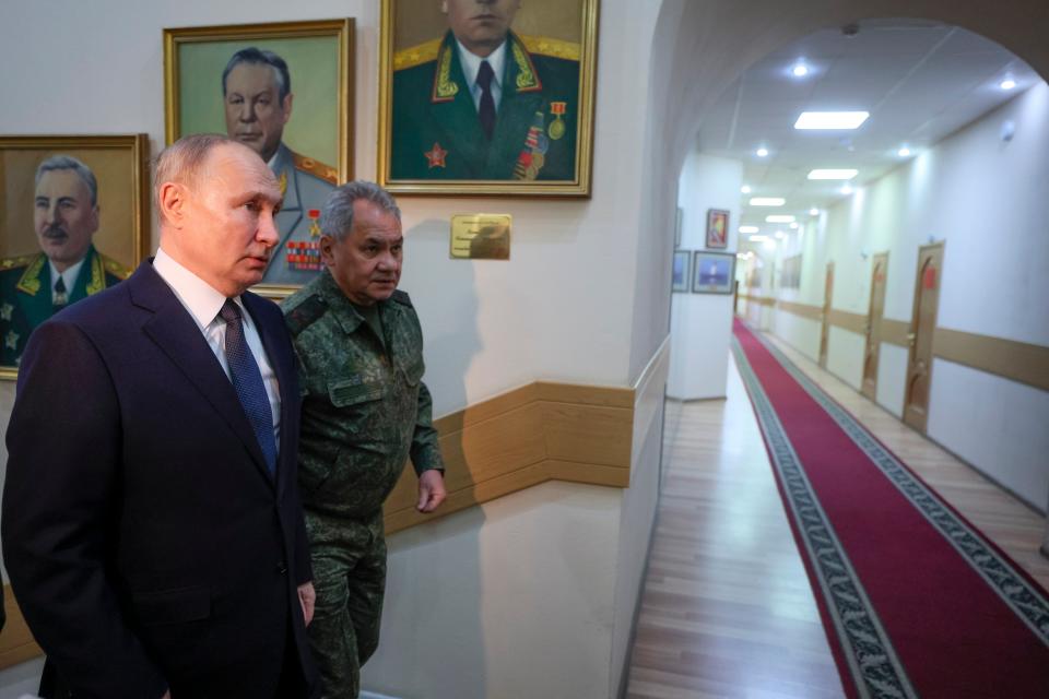 Putin with  defence minister Sergey Shoigu (Sputnik)