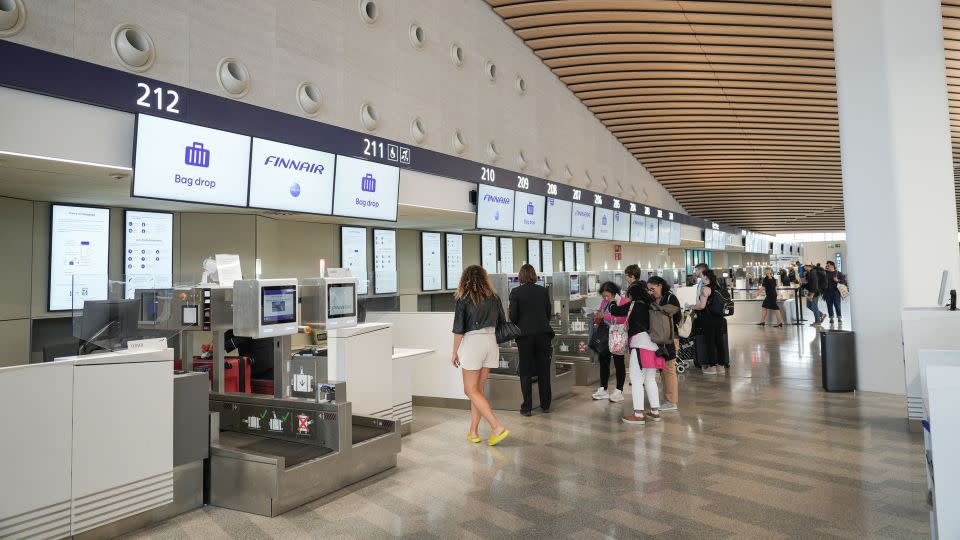 Finnair is collecting the data from passengers boarding at Helsinki airport. - Alessandro Rampazzo/AFP/Getty Images