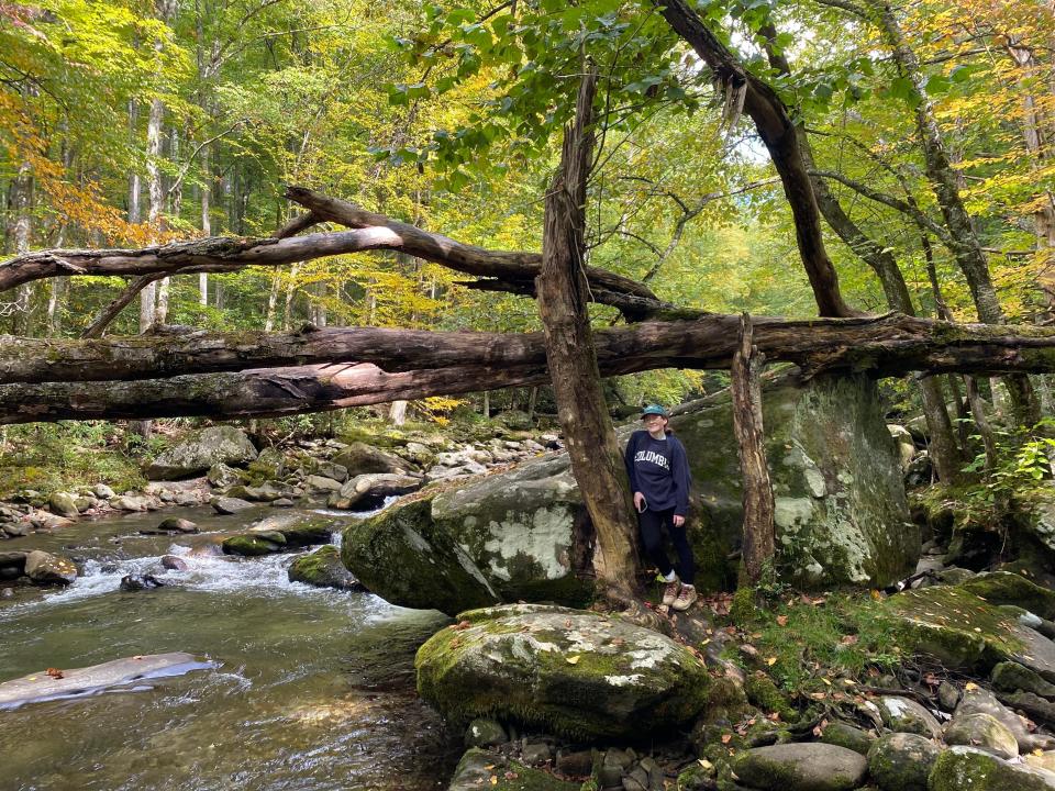 Kelsey during a hike near our campground in Great Smoky Mountains National Park