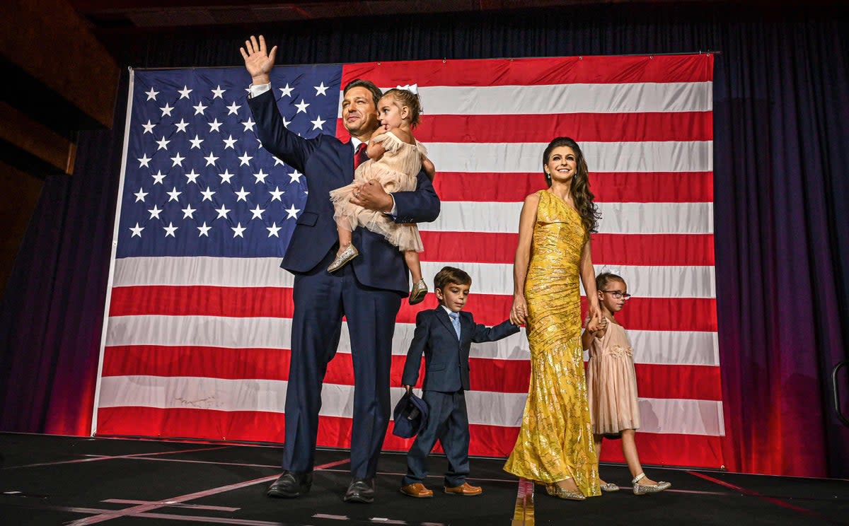 Casey DeSantis is becoming a major part of her husband Ron’s bid for the White House  (AFP via Getty Images)