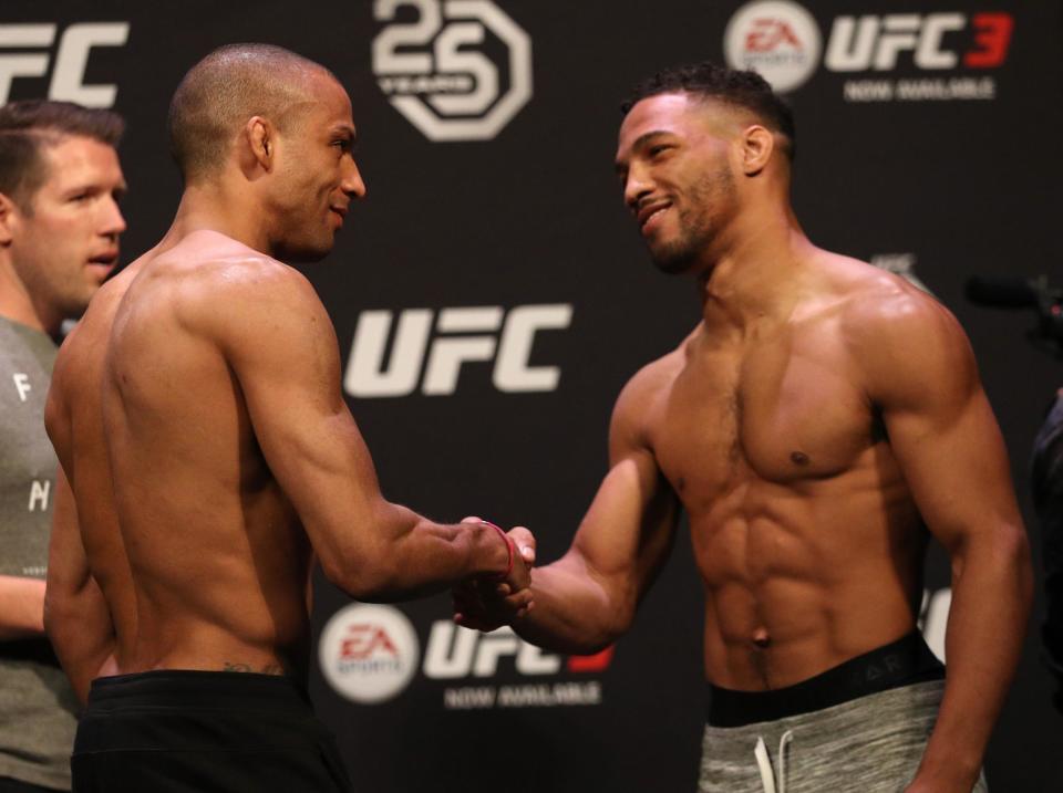 Edson Barboza and Kevin Lee do battle this evening: Getty