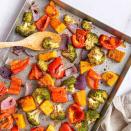 <p>Give your plate a pop of color with these healthy sheet-pan veggies. <a href="https://www.eatingwell.com/recipe/262078/colorful-roasted-sheet-pan-vegetables/" rel="nofollow noopener" target="_blank" data-ylk="slk:View Recipe;elm:context_link;itc:0;sec:content-canvas" class="link ">View Recipe</a></p>