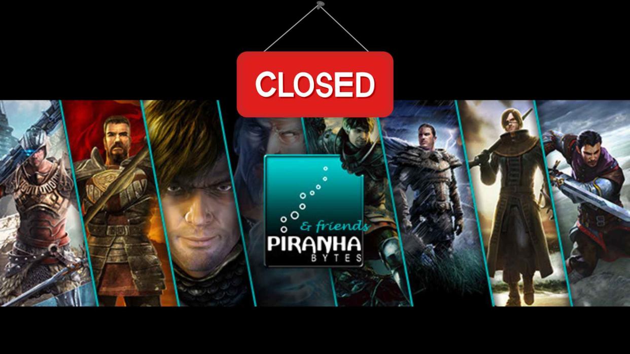  Image of Piranha Bytes games with a closed sign. 