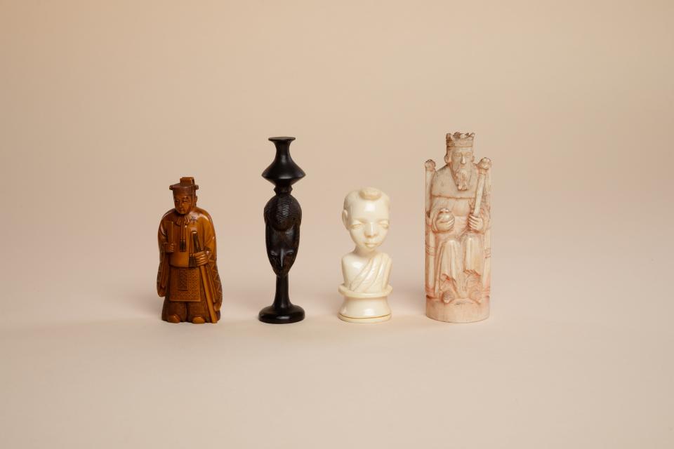 The World Chess Hall of Fame in St. Louis “Pawns & Passports,” exhibition features more than 50 chess sets celebrating the cultures of different regions.