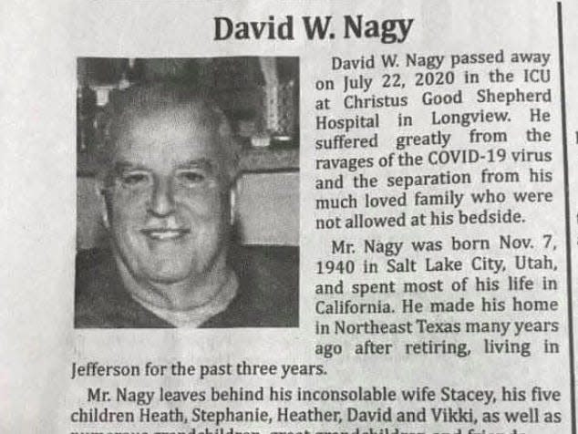 David W. Nagy Obituary